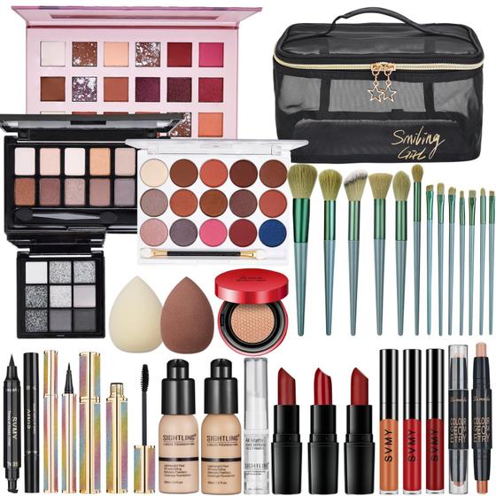 Imagem de Kit de Maquiagem SIGHTLING All in One - Base, Sombra e Batom
