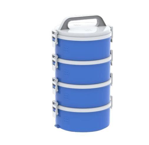 Imagem de Kit de Marmita Tekcor 1,5L 2S 1D 1T na cor Azul - Soprano