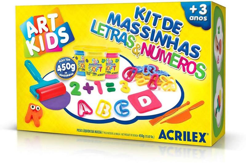 Imagem de Kit De Massinhas Art Kids Letras E Números R.40046 Acrilex