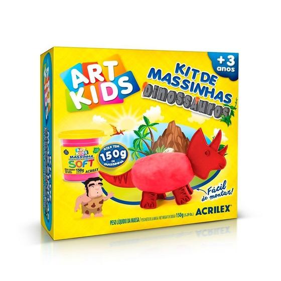 Imagem de Kit De Massinhas Dinossauros Art Kids 150 g. - Acrilex