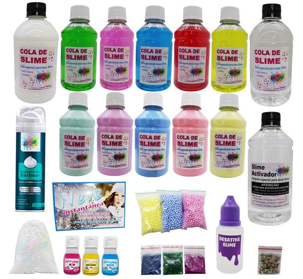 Kit de Materiais Para Fazer Slime Menor preço em Kit de Materiais Para Fazer Slime