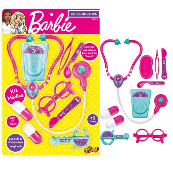 Imagem de Kit De Médico Barbie Doutora Blister F00579 Estetoscópio