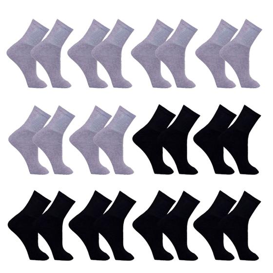 Imagem de Kit de meias de Algodão com 12 Pares do 39 ao 43 Esportivas