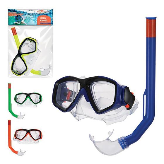 Imagem de Kit de Mergulho Máscara + Snorkel Praia Piscina Juvenil