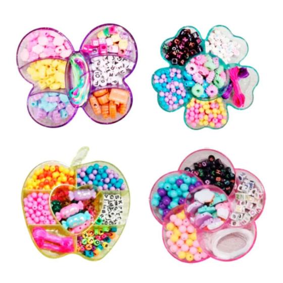 Kit De Miçangas Coloridas Para Fazer Pulseiras Infantil Menor preço em Kit De Miçangas Coloridas Para Fazer Pulseiras Infantil