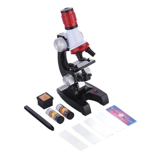 Imagem de Kit De Microscópio Para Iniciantes 100x 450x 1200x Infantil