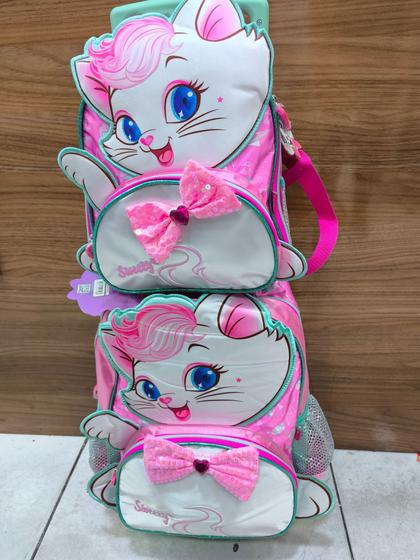 Imagem de Kit de mochila de Rodinha e lancheira sweety Gatinha