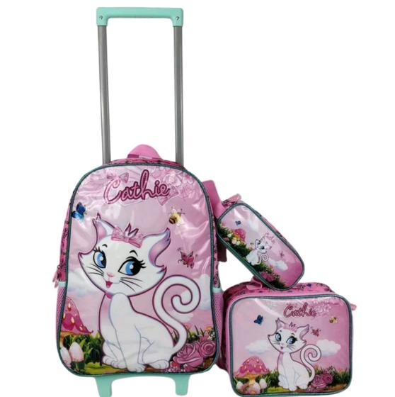 Imagem de Kit de mochila de Rodinha lancheira e Estojo