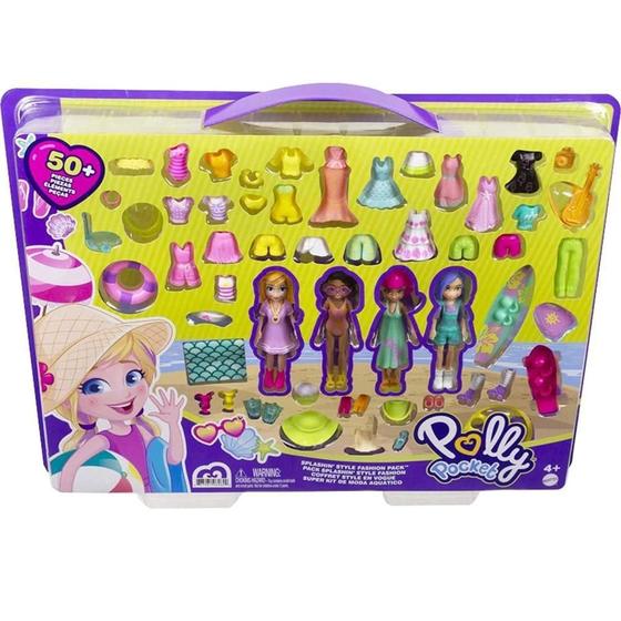 Imagem de Kit De Moda Aquático Polly Pocket Mattel 50 Acessórios