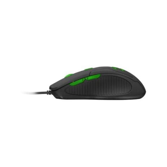 Imagem de Kit de mouse com 3200dpi e mousepad gamer preto e verde