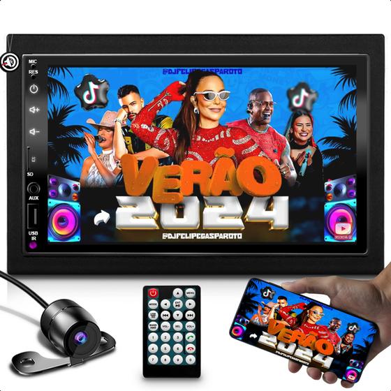 Imagem de Kit de Multimidia com Bluetooth espelhamento de tela + Moldura de 7 Polegadas+ Camera de ré