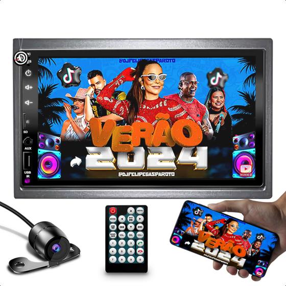 Imagem de Kit de Multimidia com Bluetooth espelhamento de tela + Moldura de 7 Polegadas compativel com POLO, GOLF, FOX G2, FIESTA, BORA E PASSAT + Camera de ré