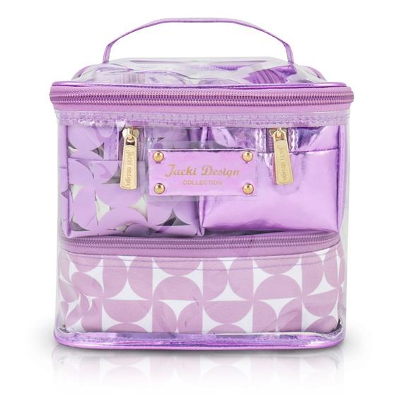 Imagem de Kit de Necessaire com 4 pçs Glitz Jacki Design Roxo
