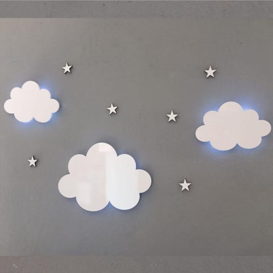 Imagem de Kit de Nuvens com Led Decoração Quarto Infantil. Alta Qualidade, Linha Premium.