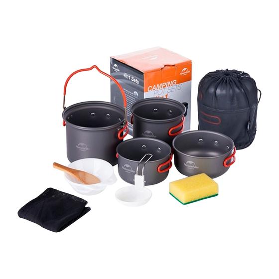 Imagem de Kit De Panelas 4 Peças Mountain Cook - Naturhike