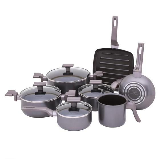 Kit de Panelas em Cerãmica Alumínio 7 Pças Sartin Mimo Style Menor preço em Kit de Panelas em Cerãmica Alumínio 7 Pças Sartin Mimo Style