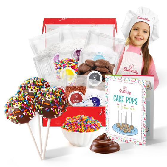 Imagem de Kit de panificação Cake Pop Baketivity para crianças com ingredientes e muito mais