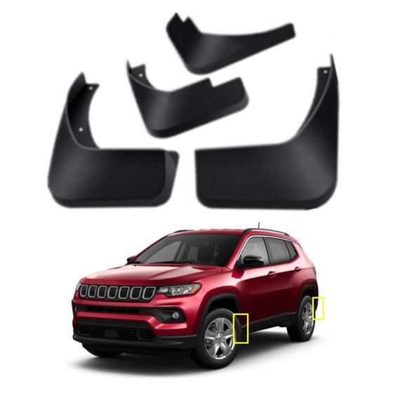 Imagem de Kit de Para-lamas TOPGRIL para Jeep Compass 2017-2024 (4 Peças)