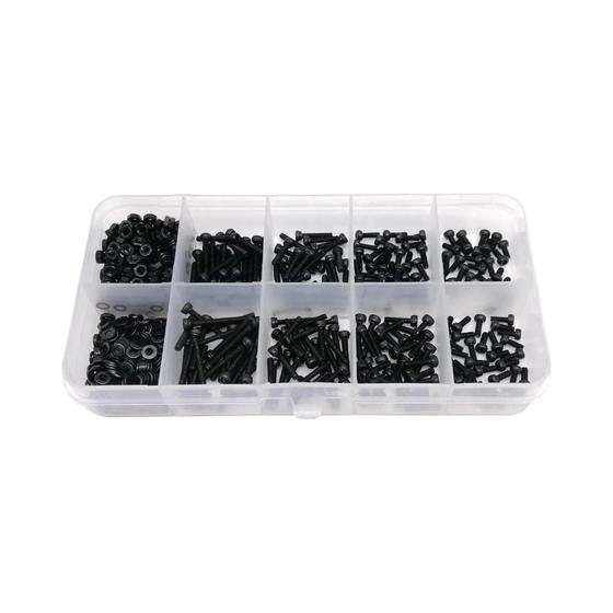 Imagem de Kit de Parafusos Allen com Soquete Hexagonal - Preto - Grau 12.9 - M2 a M6