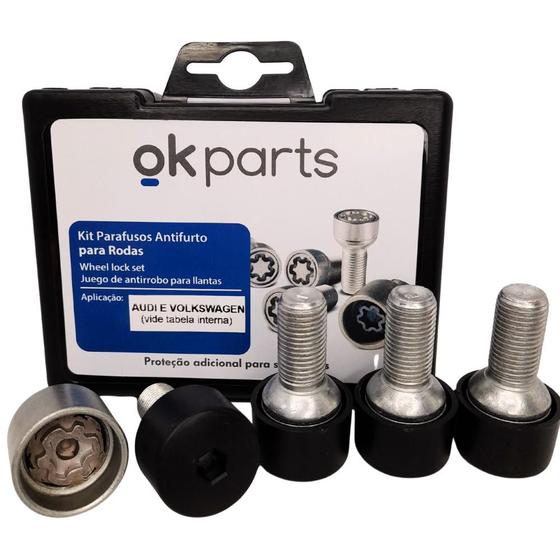 Kit de Parafusos Antifurto de Rodas p/ VOLKSWAGEN E AUDI com Chave do Segredo - OKPARTS ZA/E Menor preço em Kit de Parafusos Antifurto de Rodas p/ VOLKSWAGEN E AUDI com Chave do Segredo - OKPARTS ZA/E