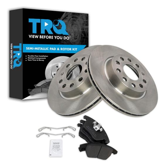 Imagem de Kit de pastilhas de freio e rotor TRQ Front Semimetálico Audi A3 2011