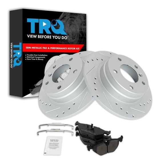 Imagem de Kit de pastilhas de freio e rotor TRQ Rear Performance BMW 318i 92-98