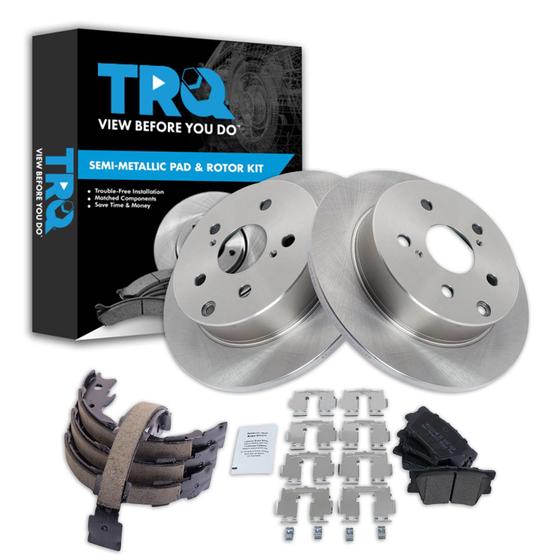 Imagem de Kit de pastilhas de freio e rotor TRQ traseiro semimetálico para Lexus HS250