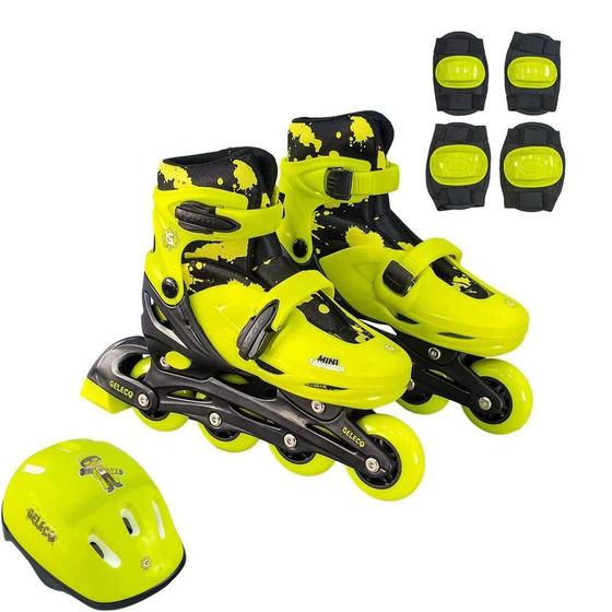 Imagem de Kit de Patins Mini Travessos Geleco 4 Peças 35/38 - Unik Toys