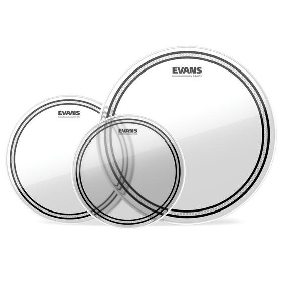 Imagem de Kit De Peles Rock Evans EC2S Transparente ETP-EC2SCLR-R