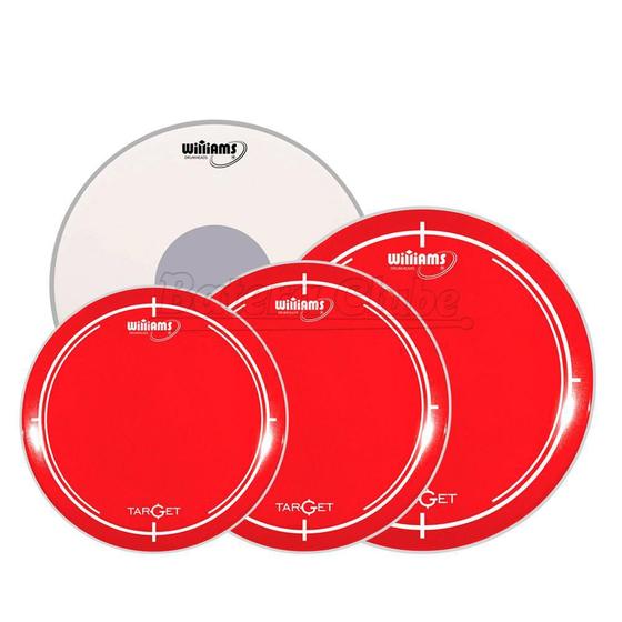 Imagem de Kit de Peles Williams Target WR2 Red 12, 13, 16, 14 (caixa) Filme Duplo Vermelha com Óleo 
