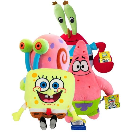 Imagem de Kit De Pelúcia Da Turma Do Bob Esponja Com 4 Personagens