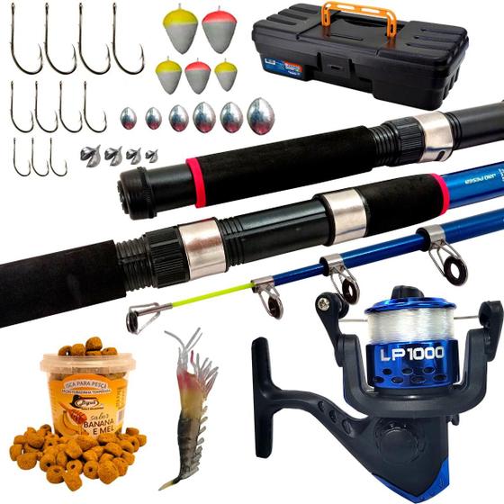 Imagem de Kit De Pesca Vara + Molinete E Acessorios Barato MELI LT SPORTS