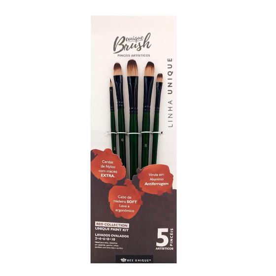 Imagem de Kit De Pincéis Artísticos Bee Unique Brush 5 Peças Yj-190007