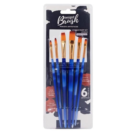 Imagem de Kit De Pincéis Artísticos Bee Unique Brush 6 Peças Yj-190028