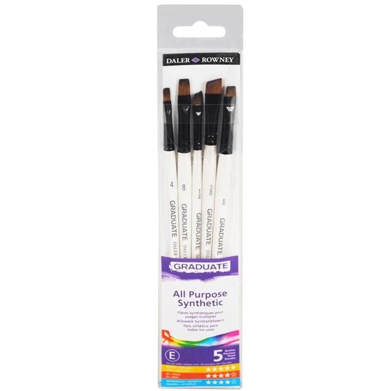 Imagem de Kit De Pincéis Daler Rowney Graduate Chato 5 Peças