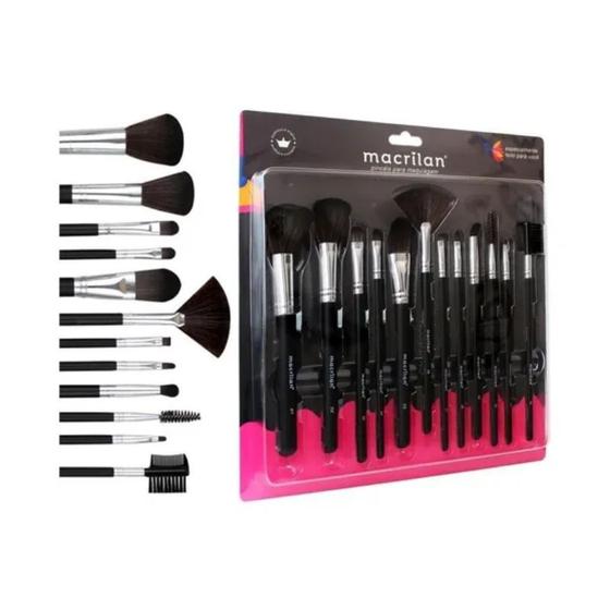 Kit De Pincel Com 12 Pincéis Maquiagem Macrilan Original Menor preço em Kit De Pincel Com 12 Pincéis Maquiagem Macrilan Original