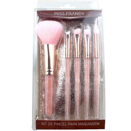 Imagem de Kit de pincel para maquiagem miss frandy com necessaire