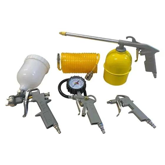 Imagem de Kit De Pintura Compressor De Ar 5 Pçs 750Ml 8020 Titanium