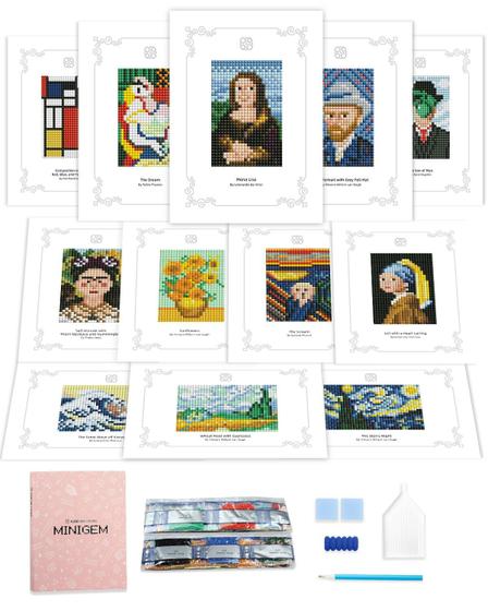Imagem de Kit de Pintura de Diamantes Minigem para Iniciantes - 12 Cartões 5x7 Polegadas