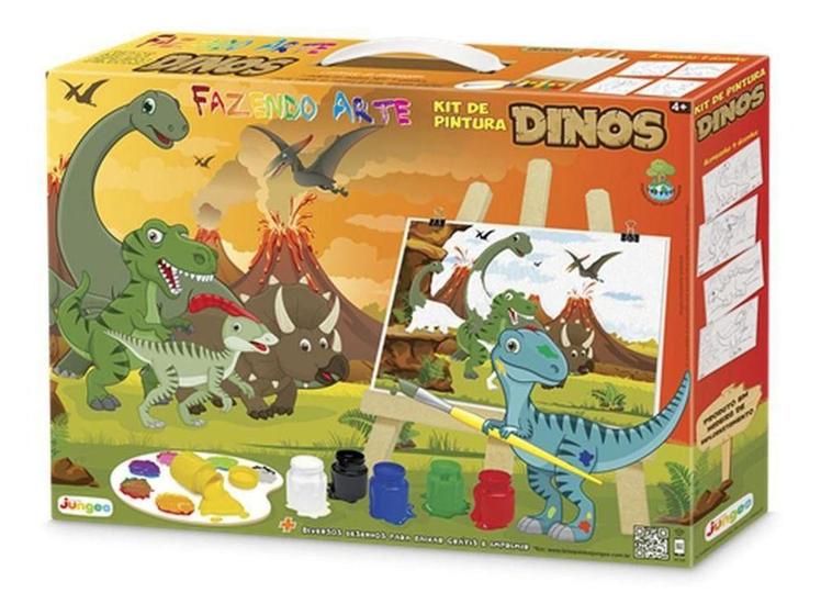 Imagem de Kit De Pintura Fazendo Arte Dinos Junges Brinquedos