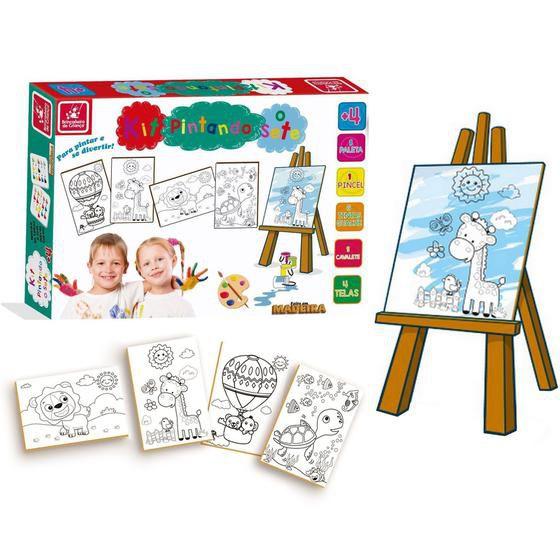 Kit de Pintura Quadros para Pintar Pintando o Sete - Brincadeira de ...