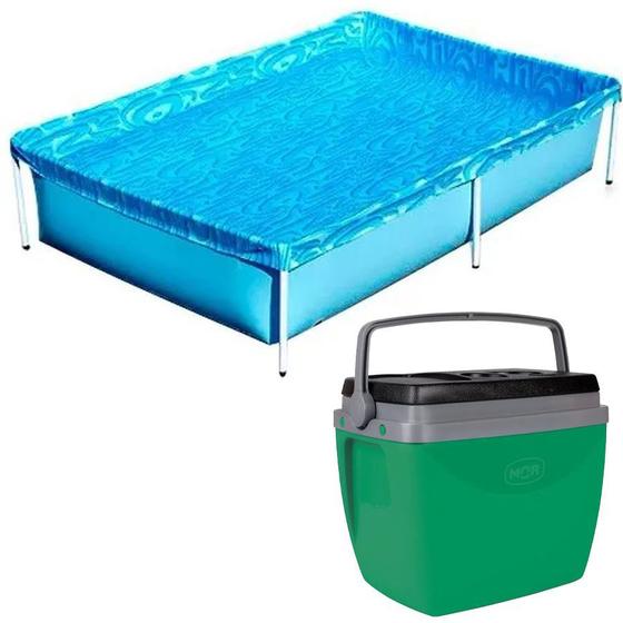 Imagem de Kit de Piscina Montável PVC 1000 L + Cooler 18 Litros MOR