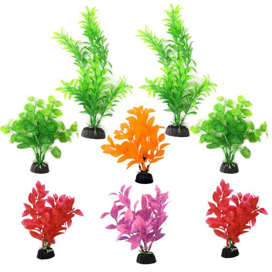 Imagem de Kit de Plantas Artificiais Para Decoração de Aquários 8 und