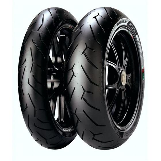 Imagem de Kit de pneus 140/70-17 + 110/70-17 pirelli diablo rosso 2