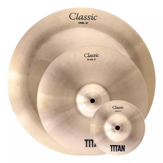 Imagem de Kit De Pratos Titan Classic B-20 Com Acabamento Clássico
