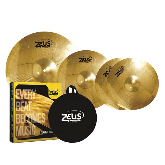 Imagem de Kit De Pratos Zeus Beginner Set C 14/16/20