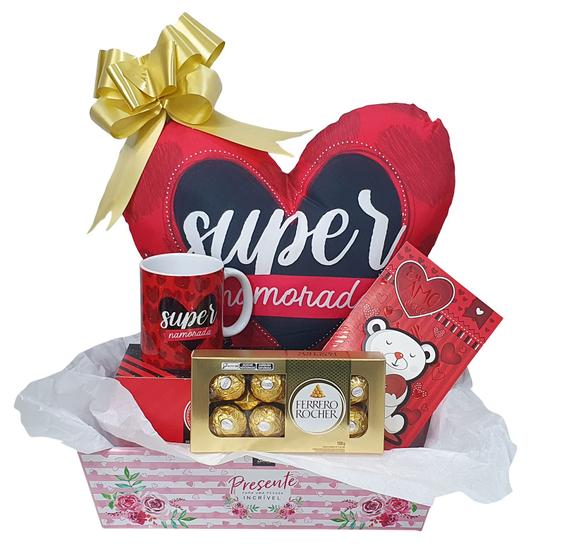 Imagem de Kit de presente para Namorada Ferrero Rocher Almofada Amor