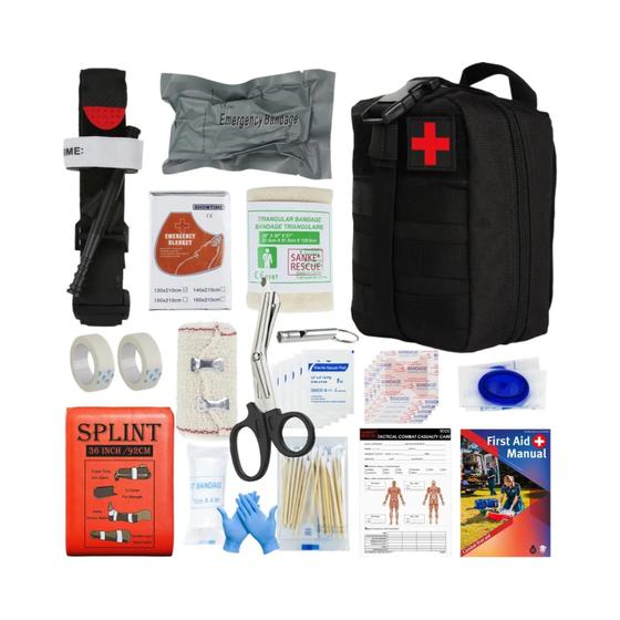 Imagem de Kit de Primeiros Socorros de Emergência - Bolsa Molle Completa e Compatível com Trauma