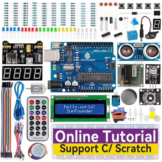 Imagem de Kit de Projeto SunFounder com Arduino UNO R3 - 42 Tutoriais
