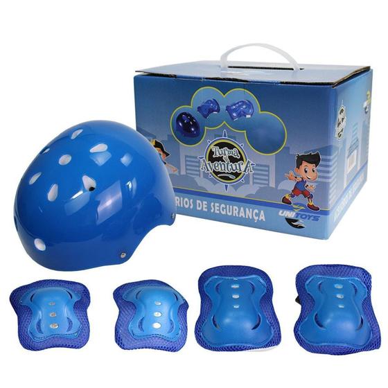 Imagem de Kit De Protecao Infantil Completo Capacete Joelheiras Skate - UNITOYS